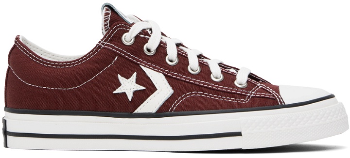 Photo: Converse Burgundy Star Player 76 Low Top Sneakers