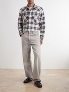 Nili Lotan - Travis Checked Cotton-Flannel Shirt - Gray