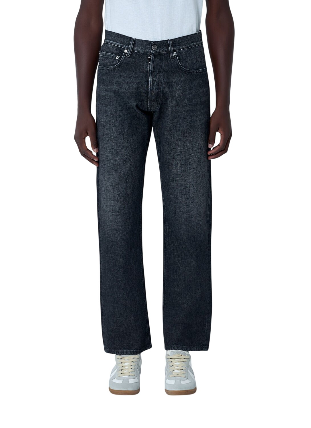 NO/FAITH STUDIOS Black Heavy Denim Cargo Pants