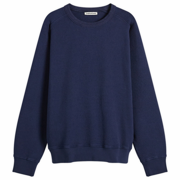Photo: YMC Men's Textured Almost Grown Sweatshirt in Navy