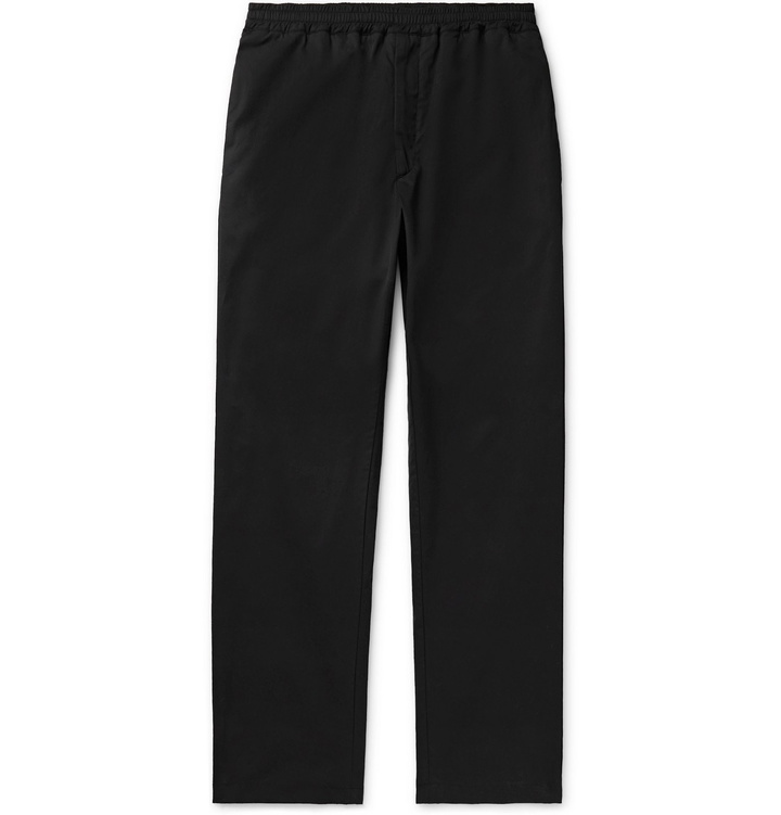 Photo: The Row - Josh Cotton-Poplin Drawstring Trousers - Black