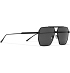 Bottega Veneta - Aviator-Style Metal Sunglasses - Black
