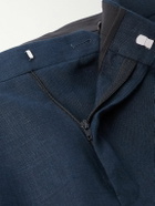 Kingsman - Straight-Leg Linen Suit Trousers - Blue