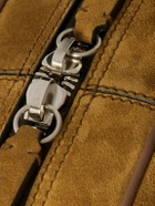 Métier - Closer Slim Leather-Trimmed Suede Briefcase