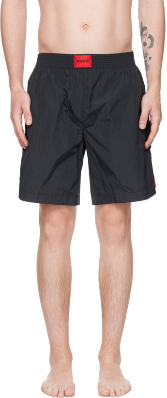 Photo: Hugo Black Patch Swim Shorts