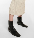 Toteme - Croc-effect leather ankle boots
