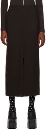 Maiden Name Brown Alice Midi Skirt