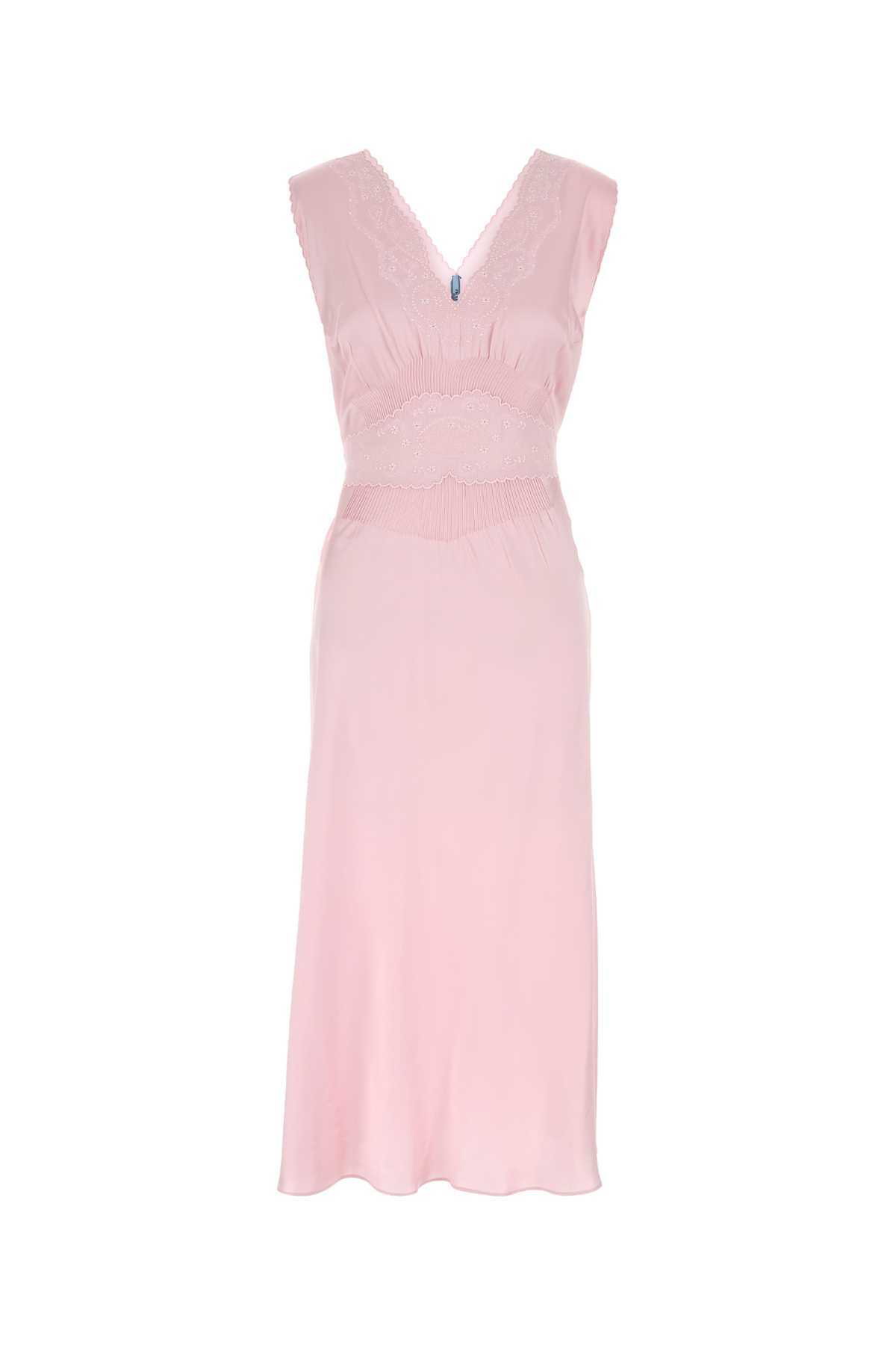Prada Pink Satin Dress Prada