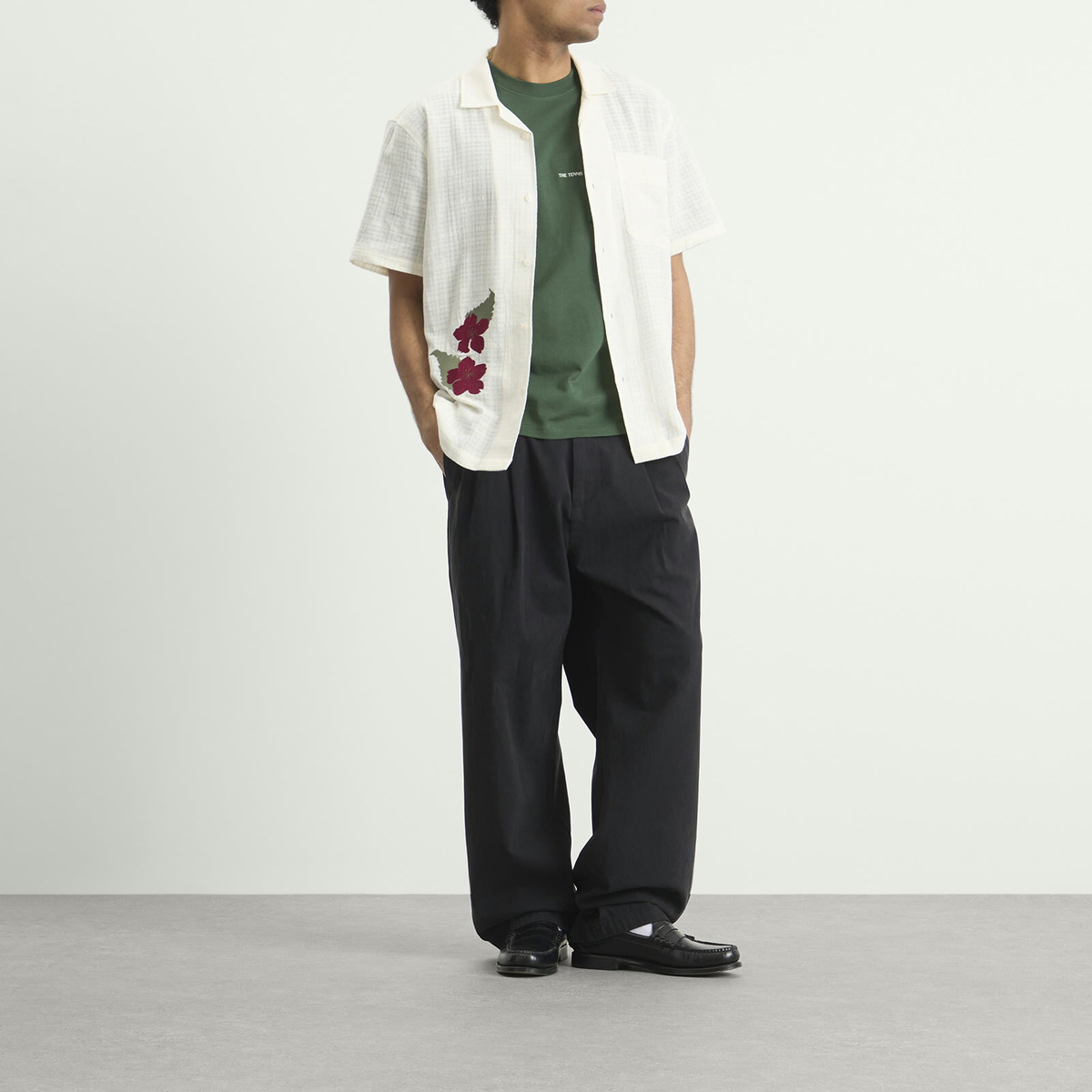 Palmes Men's Ramus Camp-Collar Shirt in Off-White
