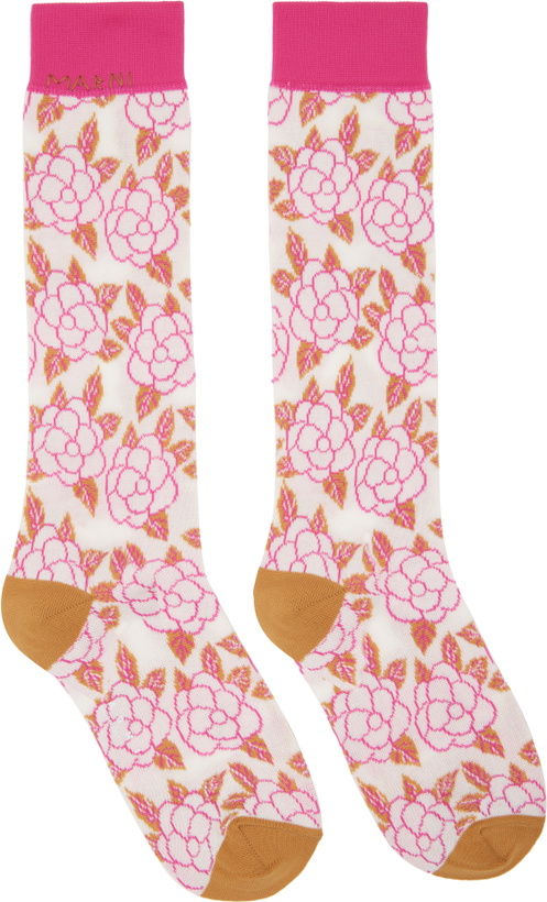 Photo: Marni Multicolor Flower Jacquard Socks