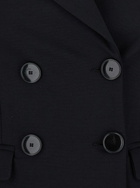 Merci Black Double-breasted Jacket With Peak Revers In Fabric Woman