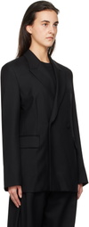 WOOYOUNGMI Black Wool Double Blazer