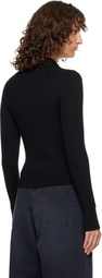 mfpen Black Partial Placket Polo