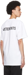 VETEMENTS White Iconic Logo T-Shirt