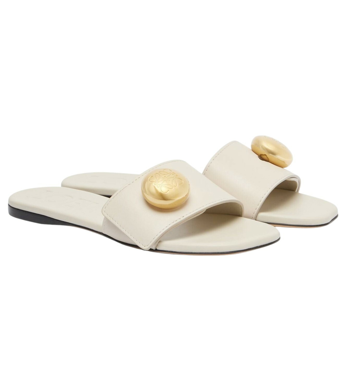 Loewe - Anagram padded leather slippers Loewe