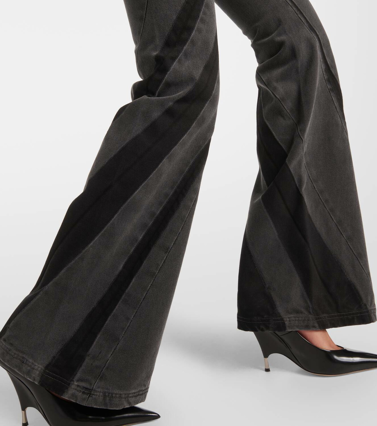 Dion Lee Darted mid-rise flared jeans