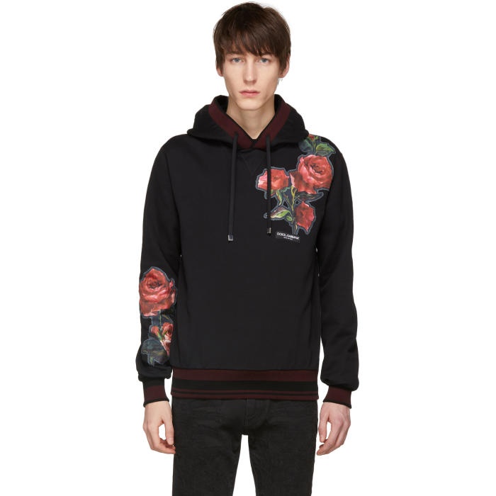 Photo: Dolce and Gabbana Black Patches Hoodie