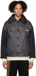 Feng Chen Wang Gray Reversible Paneled Jacket