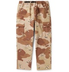 Stüssy - Belted Camouflage-Print Nylon Cargo Trousers - Neutrals