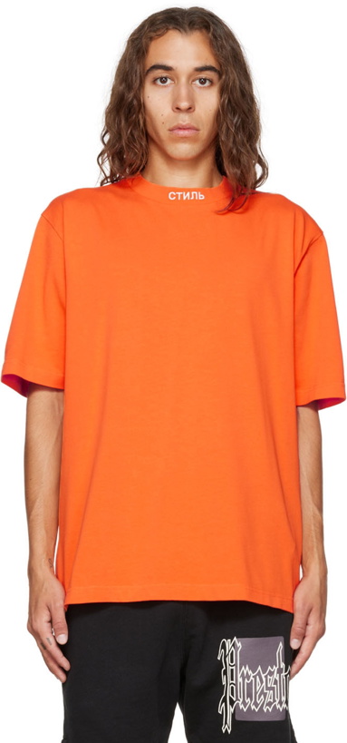 Photo: Heron Preston Orange Style T-Shirt