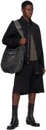 Omar Afridi Black Flap Shorts