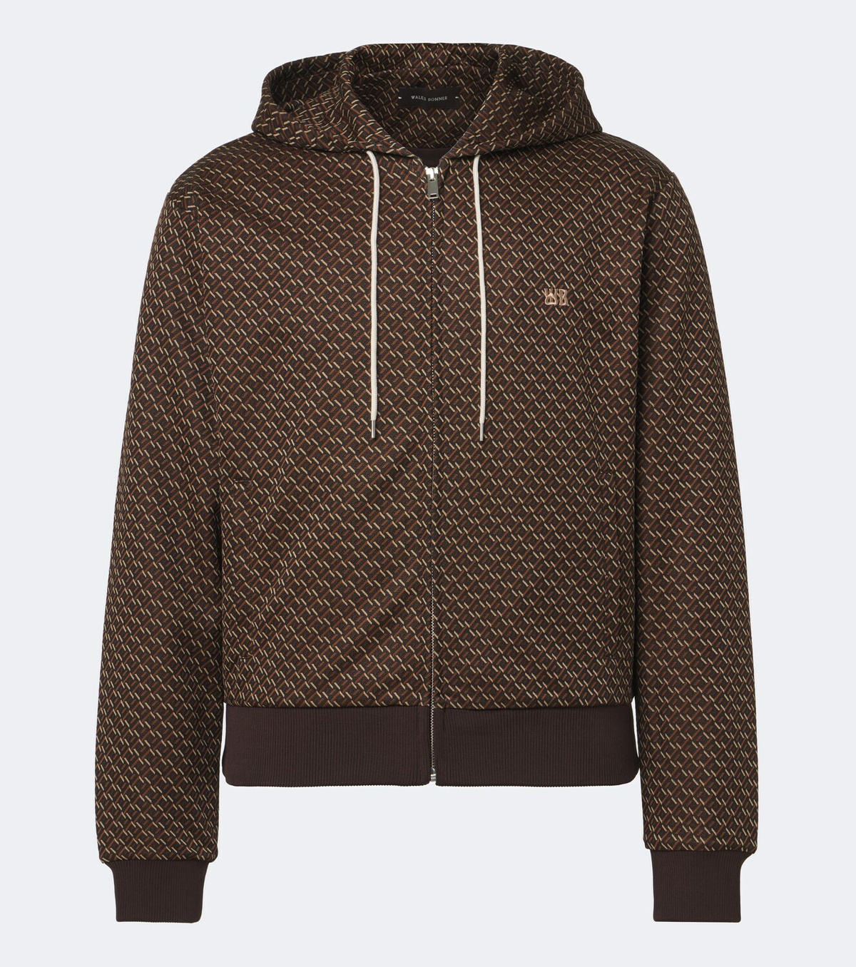 Wales Bonner Hooded jacquard track jacket