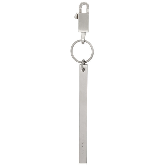 Rick Owens Silver Large Barrette Keychain Rick Owens