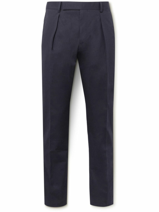 Photo: Paul Smith - Slim-Fit Stretch-Cotton Suit Trousers - Black