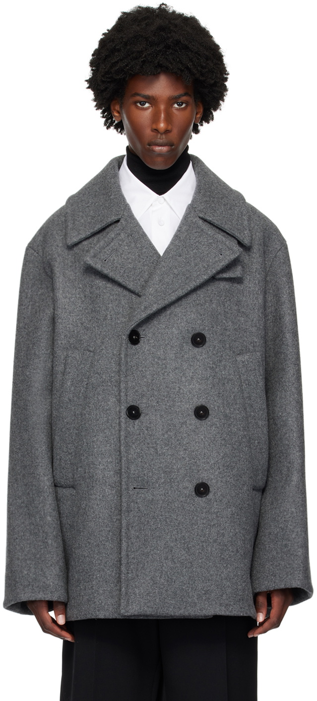 ジャケット・アウター jil sander dual fabric coat 46 jil sander