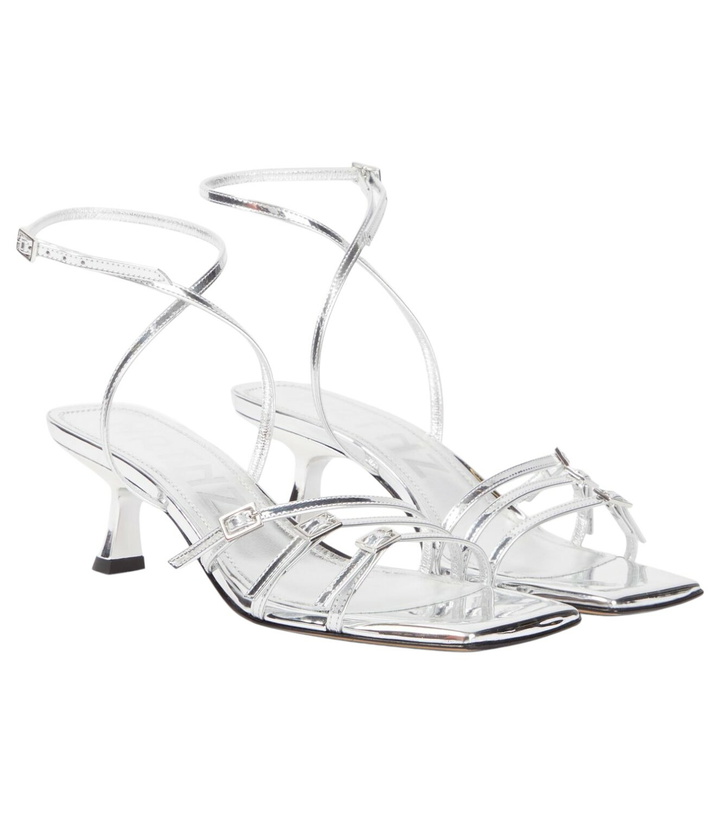 Photo: Souliers Martinez Teresa 80 metallic leather sandals