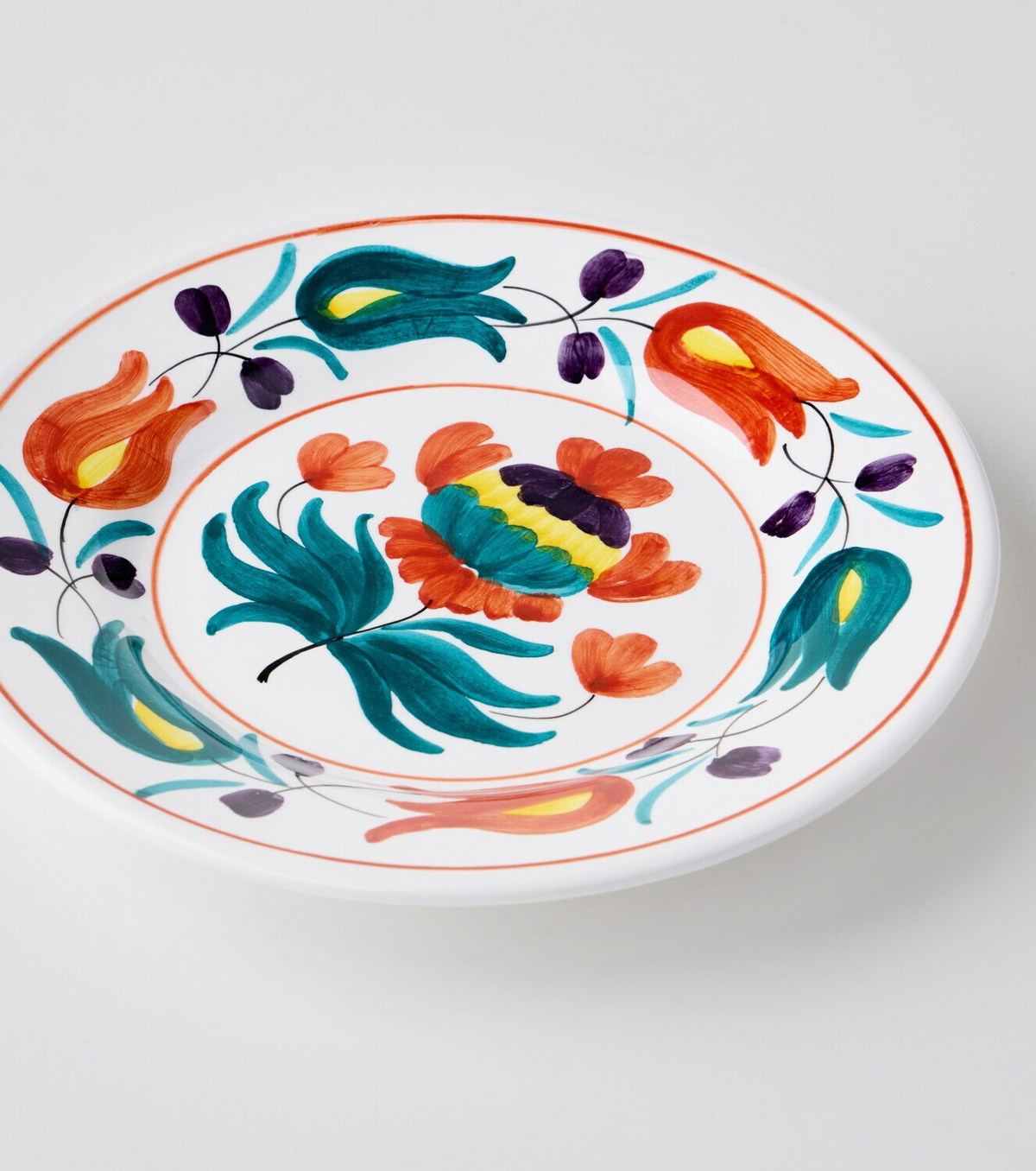 Cabana Lia floral ceramic dessert plate
