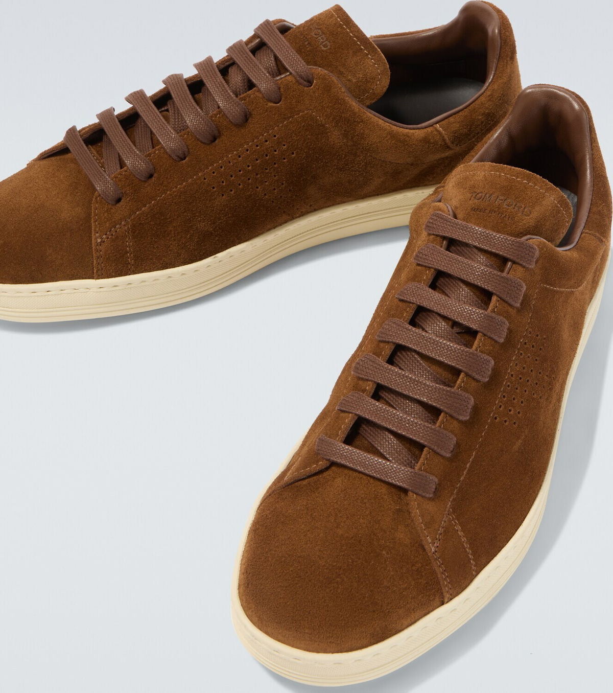 Tom Ford Warwick perforated suede sneakers