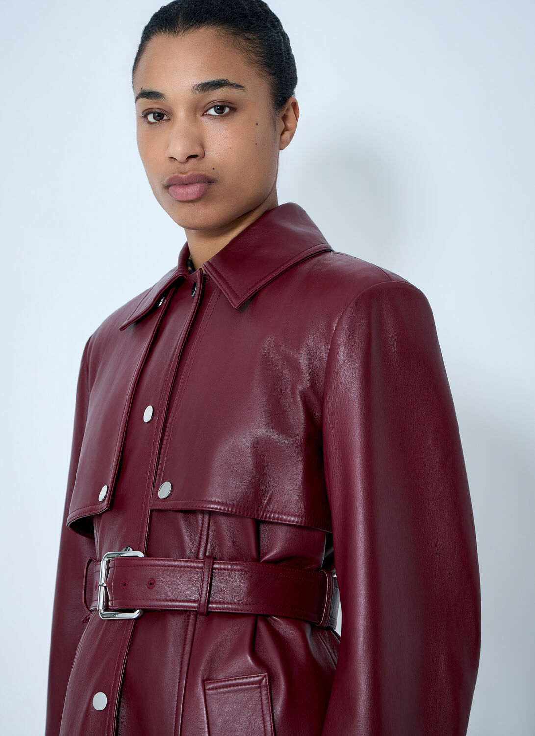 Sportmax Long Leather Coat