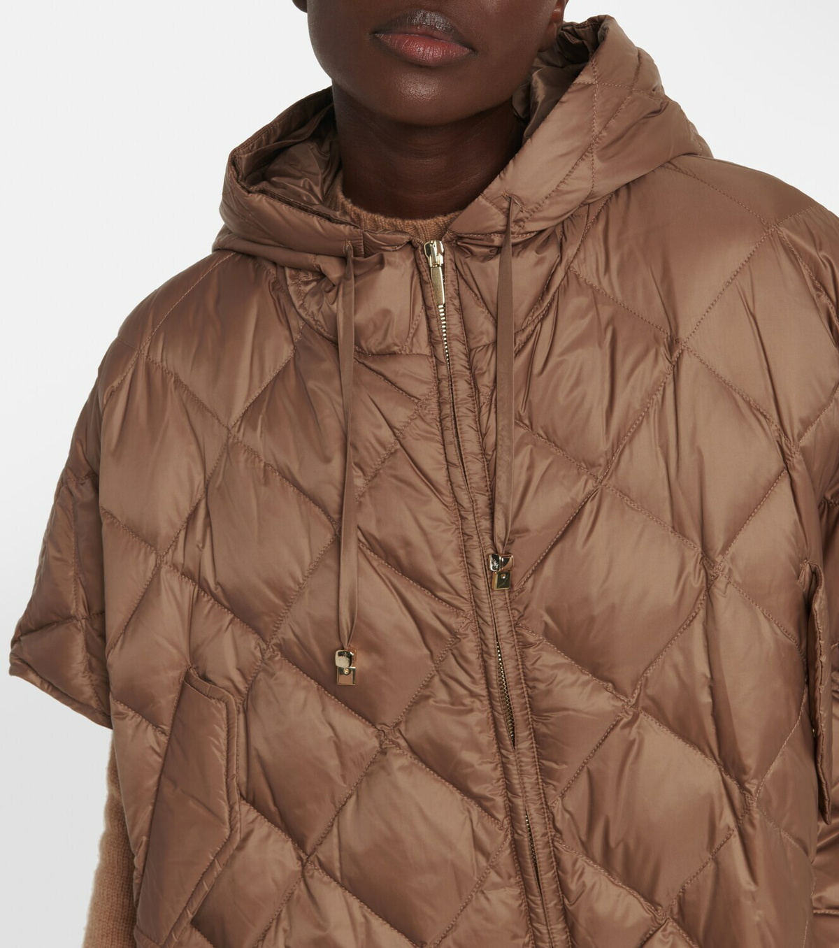 Max Mara The Cube Treman quilted puffer cape Max Mara