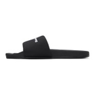 Alexander Wang Black Logo Pool Slides
