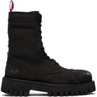 424 Black Canvas X Boots