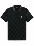 Moncler - Logo-Appliquéd Printed Cotton-Jersey Polo Shirt - Black