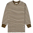 CMF Comfy Outdoor Garment Men's Slow Dry Stripe Border T-Shirt in Khakixwhite