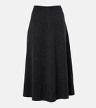 Jardin des Orangers Wool and cashmere midi skirt