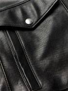 Burberry - Shearling-Trimmed Full-Grain Leather Bomber Jacket - Brown