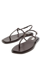 Toteme T-strap Leather Sandals Brown