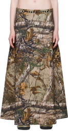 Praying SSENSE Exclusive Khaki Denim Maxi Skirt