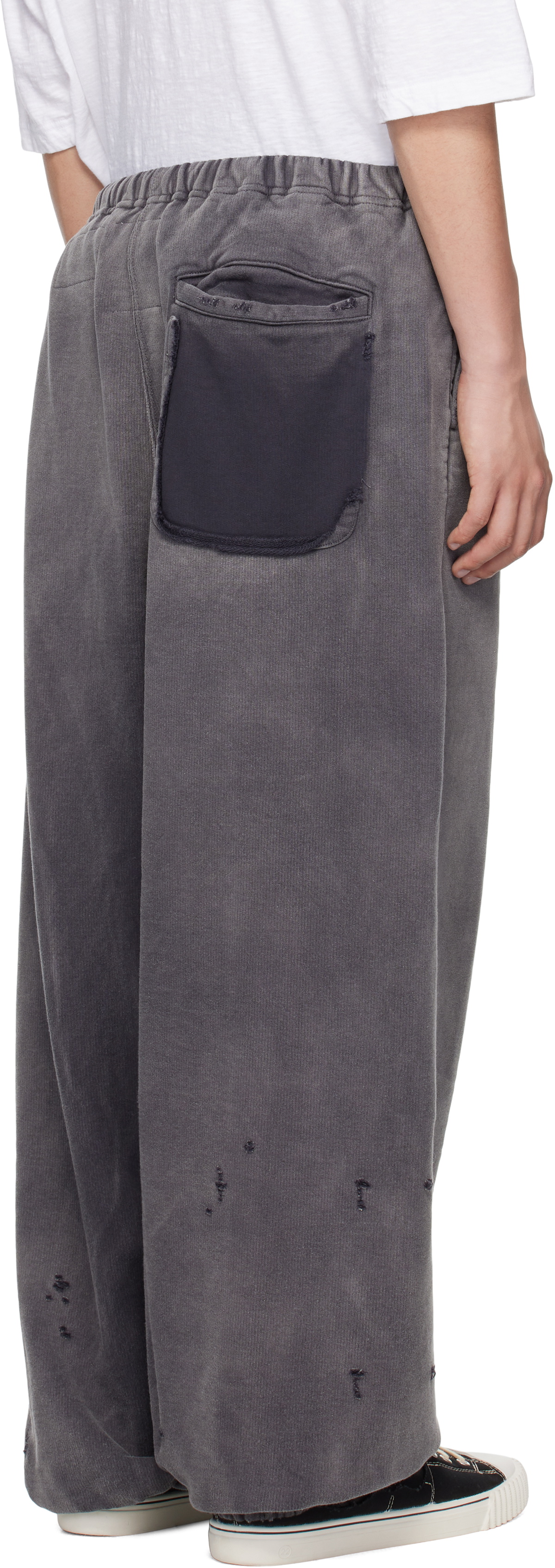 Maison MIHARA YASUHIRO Black Sun Faded Sweatpants