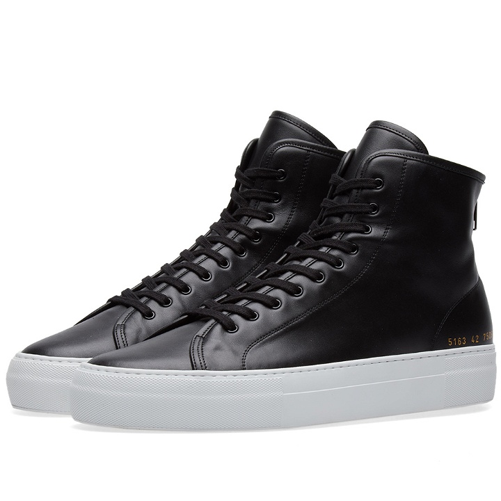 Photo: Common Projects Tournament High Zip Super Leather Black