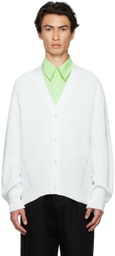 Recto Blue Relaxed-Fit Cardigan
