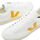 Veja Men's V-12 Leather Sneakers in Extra White/Ouro