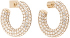 JACQUEMUS Gold Les Sculptures 'Les créoles strass' Earrings