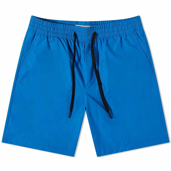 Photo: Wood Wood Men's Roy Swimshorts in Bright Blue