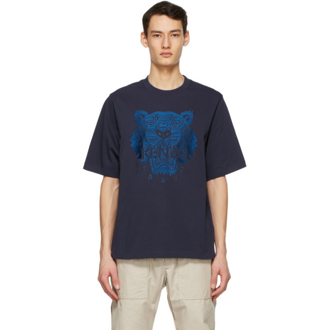 Photo: Kenzo Navy Oversized Embroidered Tiger T-Shirt
