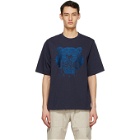Kenzo Navy Oversized Embroidered Tiger T-Shirt